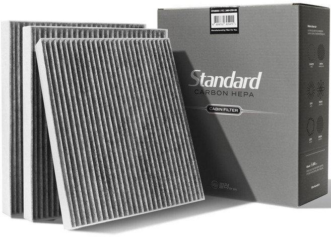필터포유 활성탄 스탠다드 자동차 에어컨필터, CFUS015, 3개