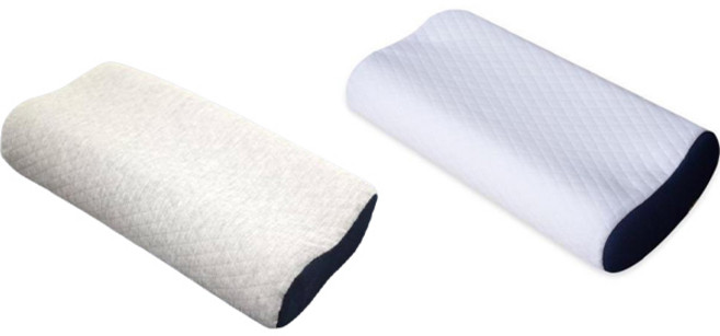 아지오텍스 휴대편한 투어 메모리폼 차박베개 2종 세트, 그레이, 화이트, 1세트