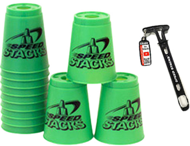 스피드스택스 스탠다드형 + 퀵홀더 세트, 그린, 1세트
