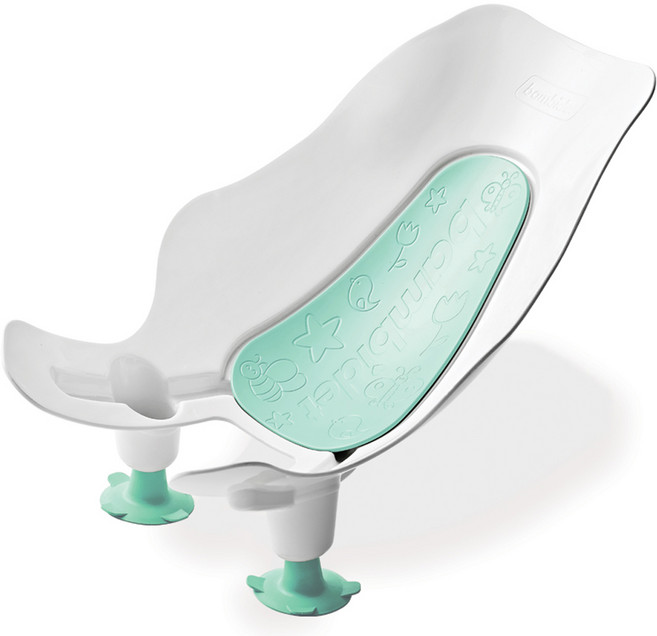 BAMBIDET 嬰幼兒用 Comfort 沐浴椅, 經典白(洗屁屁椅) + 薄荷綠(墊子, 支架)