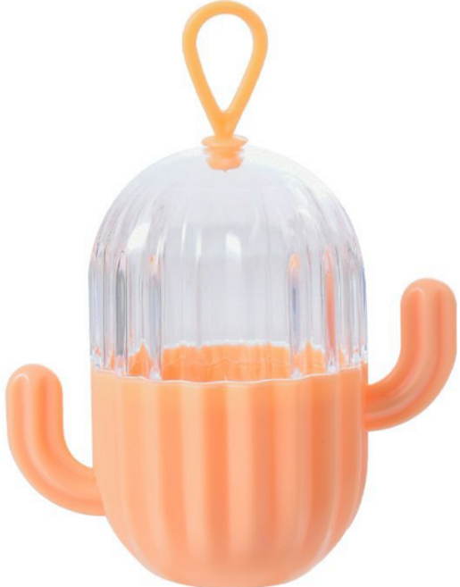 디에스 선인장 에그 퍼프 케이스, 오렌지, 1개