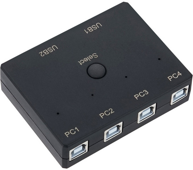 컴스 2:4 USB 2.0 선택기 수동 스위치, DM421, 1개