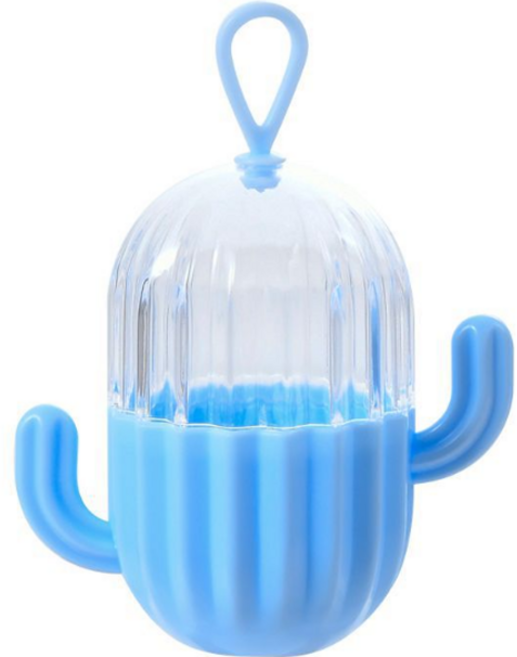 디에스 선인장 에그 퍼프 케이스, 블루, 1개