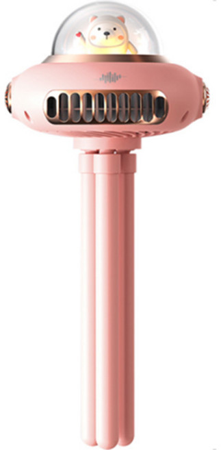 베리쿨 유아용 핸디용 문어발 무드등 4단계 풍량 유모차 선풍기, 핑크, 1개