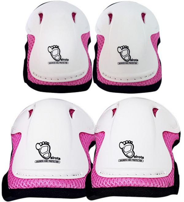 발로타 아동용 무릎보호대 + 팔꿈치보호대 세트, 핑크, 1세트