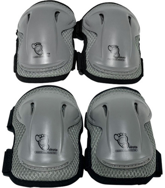 발로타 아동용 무릎보호대 + 팔꿈치보호대 세트, 그레이, 1세트