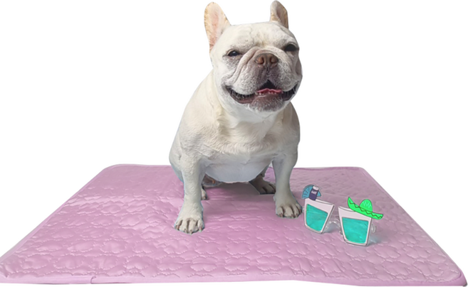 난펫 강아지 인견 쿨매트, 베이비핑크, 1개