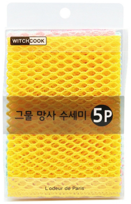 위치쿡 그물 망사 수세미, 5개입, 2개