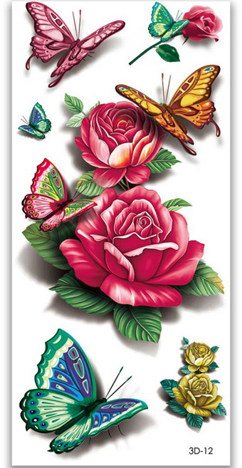 살림앤 꽃 타투 혜나 포인트 스티커, 12번, 1개