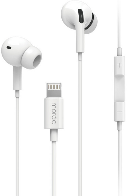 모락 글랜 라이트닝 8핀 이어폰, MR-GLAN01, 화이트