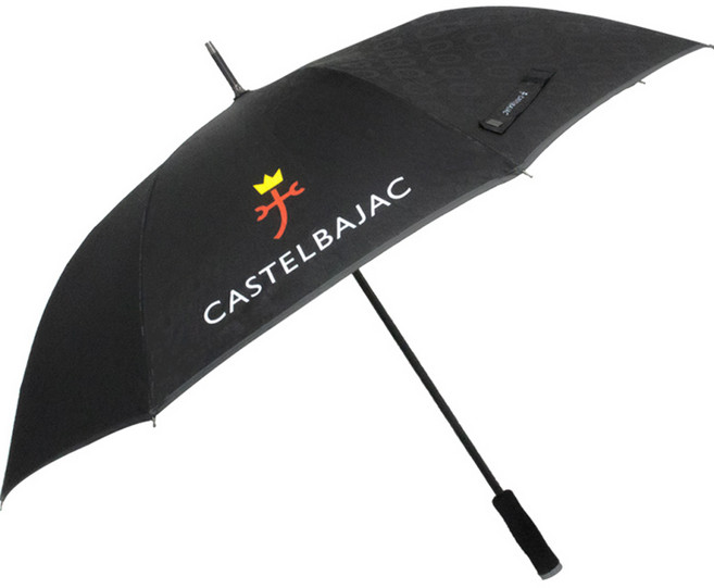 까스텔바작 원형로고플레이 70 골프 자동 장우산, 블랙, 1개