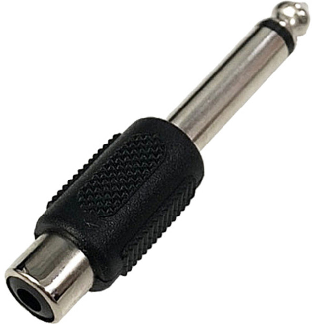 제이프로 RCA 암 TS 55잭 모노 수 변환 젠더 커넥터, JC20, 혼합색상, 1개