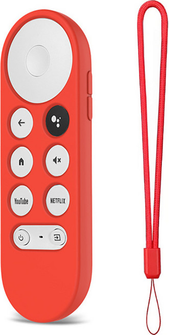 GRAYCO 구글 크롬 캐스트 4세대 리모컨 컬러 하우징 스트랩 케이스, RED, 1개