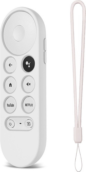 GRAYCO 구글 크롬 캐스트 4세대 리모컨 컬러 하우징 스트랩 케이스, WHITE, 1개