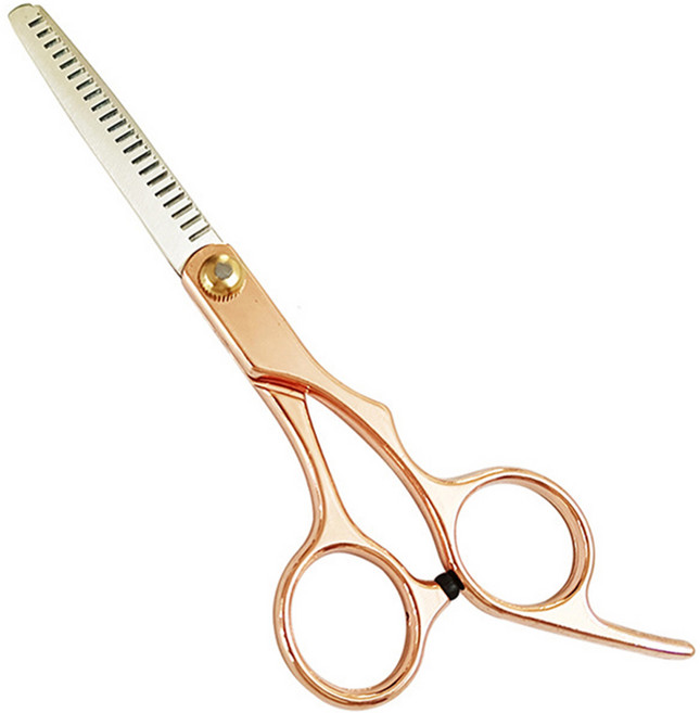 쿠셀러 미용 틴닝가위, 1개, 로즈골드