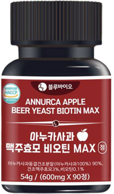 블루바이오 아누카 사과 맥주효모 비오틴 MAX, 90정, 1개