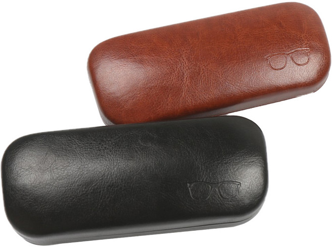 멜라크메 라운드 휴대용 가죽 하드 케이스 2종 세트