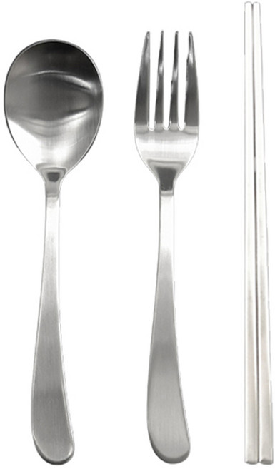 해모 윌리브 국산 304스텐 가이오 아동커트러리세트, 실버, 숟가락 + 포크 + 젓가락