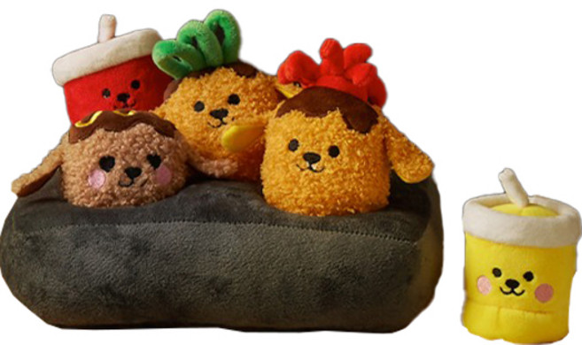 狗狗 7號巴士 貴賓犬貴賓犬 章魚燒 嗅聞玩具組, 混合色, 1套