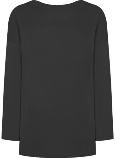 솔레일 여성용 심플 단색 가오리핏 긴팔 래쉬가드 상의