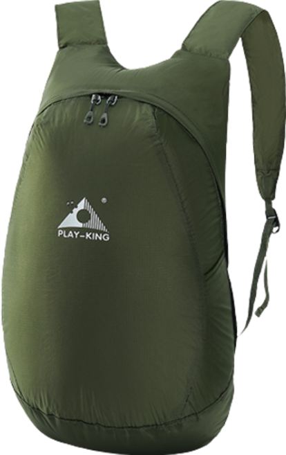 오손 초경량 폴더블 방수 배낭 18L, 밀리터리그린