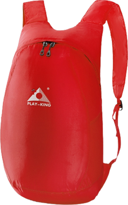 오손 초경량 폴더블 방수 배낭 18L, 핫레드