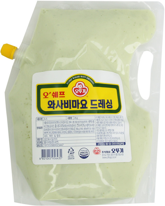 오뚜기 오쉐프 와사비 마요 드레싱, 2kg, 1개