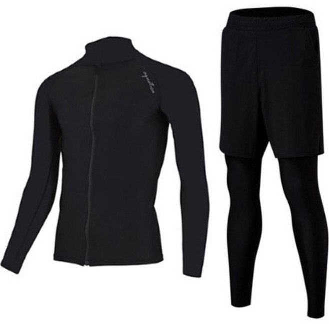 아쿠아티카 남성용 래쉬가드 AQAMAL 집업래쉬가드 + PL레깅스 반바지 스판수모 3종 세트