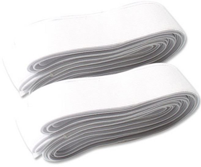 동대문단추왕 고탄력 이중직 고무밴드 25mm, 화이트, 2개