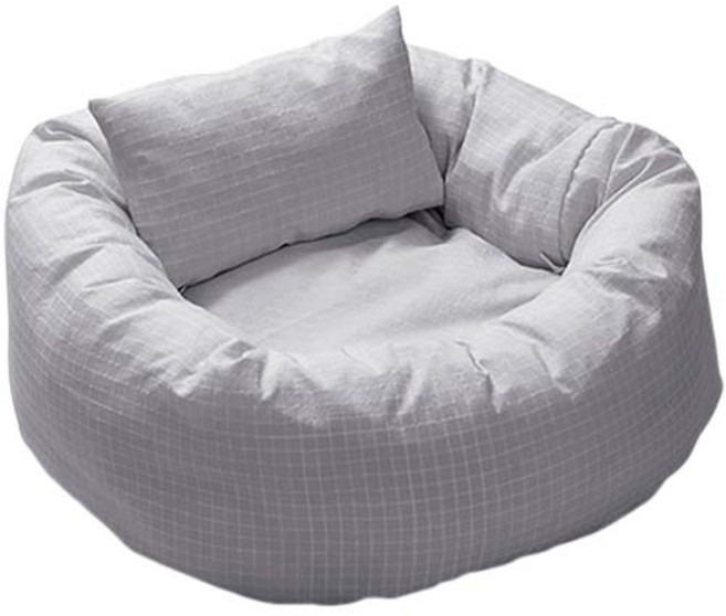 강블리라이프 원형 쿠션, 그레이, 1개