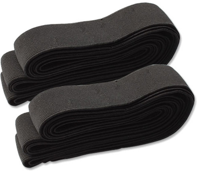 동대문단추왕 납작 고탄력 이중직 고무밴드 25mm, 블랙, 2개