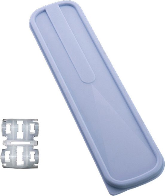 씨티 무소음 수저 케이스 + 받침대, 블루, 1개