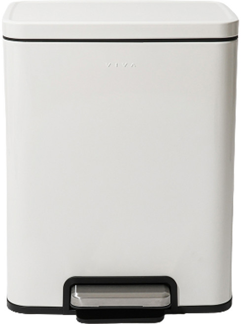 비스비바 무소음 페달 휴지통, 화이트