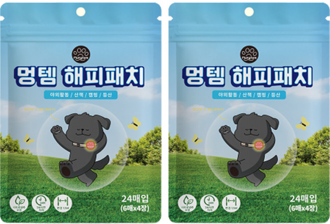 멍템 강아지 해피패치 24p, 2개