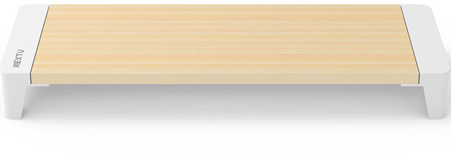 넥스트유 공간활용 스마트 심플 모니터 스탠드, 화이트우드