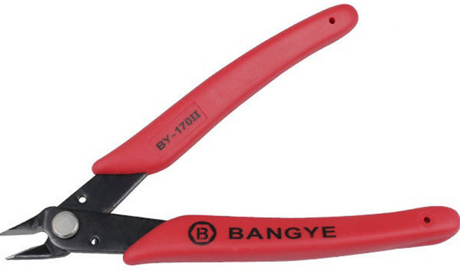 섬세한 절단 프라모델 부품 조립 니퍼 펜치 도구 BY-170II, 레드, 1개