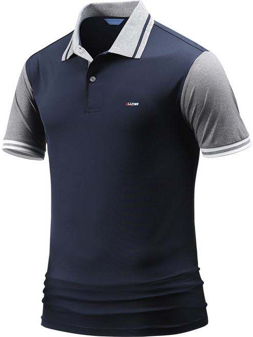 다꾸앙 남성용 올타임배색 스판 반팔 카라 티셔츠 F06P7_qp5152