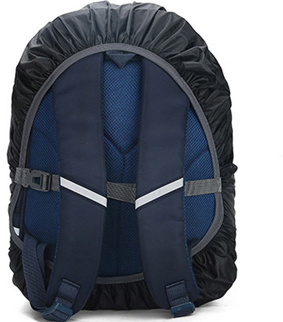 디트리 고정 스트랩 배낭 방수 커버 일자형, 블랙, 1개