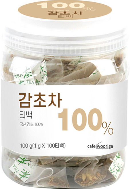 우리가스토리 국산 감초차 티백, 1g, 100개입, 1개