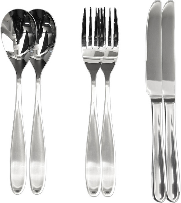 해모 윌리브 국산 304스텐 헤리티지 커트러리, 실버, 스푼 2p + 포크 2p + 나이프 2p