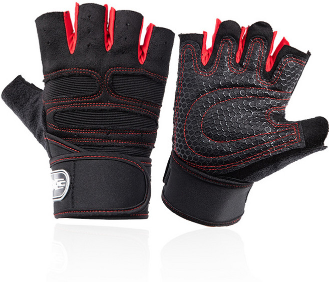 팅올 엑스퍼트 아웃도어 등산 캠핑 반장갑 양손 세트, 레드