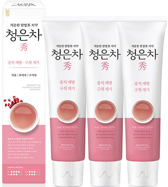 2080 애경 청은차 수 치약, 120g, 3개