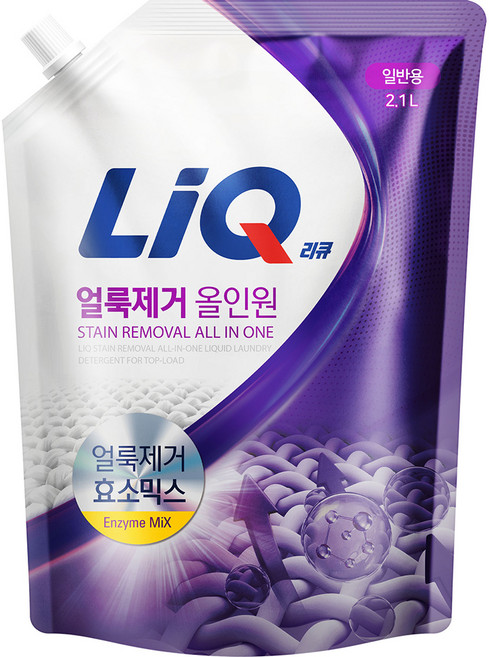 리큐 얼룩제거 올인원 일반용 액상세제 리필, 2.1L, 1개