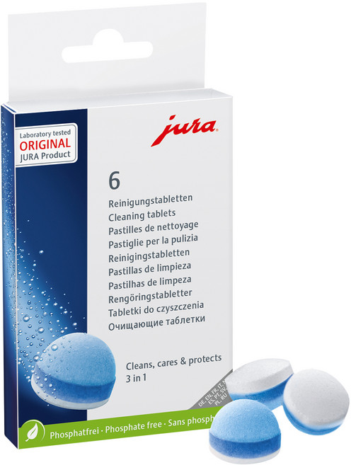 jura 咖啡機清潔錠 6入, 混合顏色, 1個