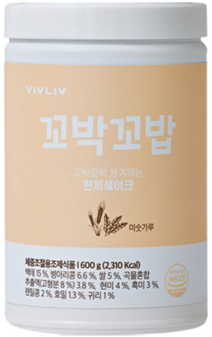 비브리브 꼬박꼬밥 한끼 쉐이크 미숫가루맛, 600g, 1개