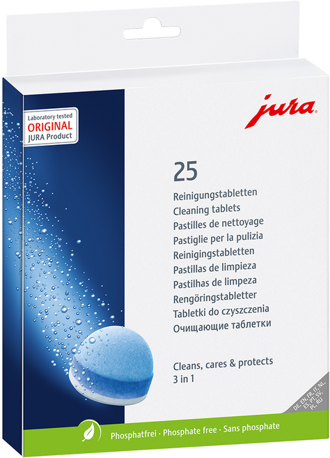 jura 咖啡機清潔錠 25入, 混合色, 1個