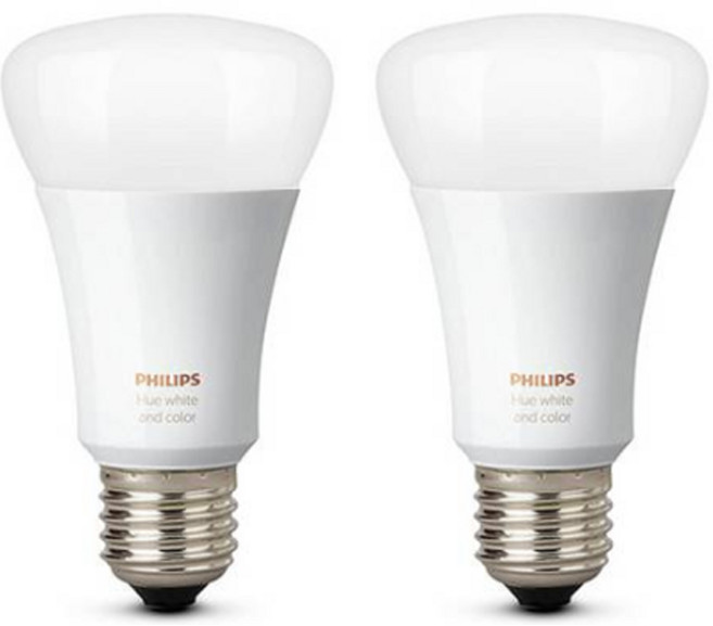 필립스휴 화이트 컬러 앰비언스 806루멘 스마트 전구 9W 9290022574, 기타색, 2개