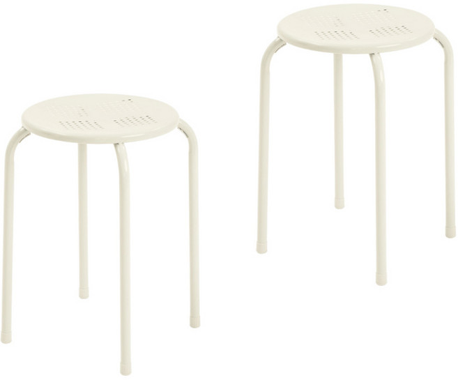 하우스레시피 듀코 미니 스툴, 크림, 2개