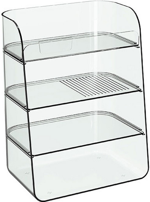 에버하우스 다용도 테이블 화장품 정리 4단 수납함, 1개, 투명