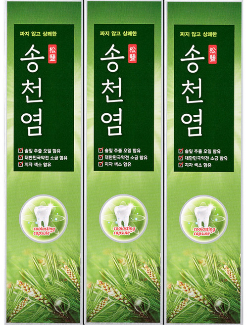 메디안 송천염 치약, 120g, 3개